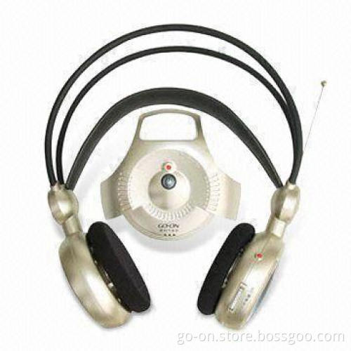 RF Wireless Headphone with FM Radio and Microphone